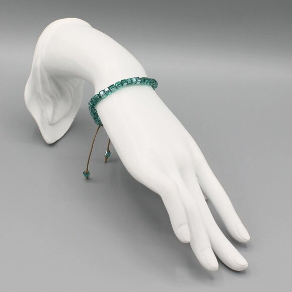 Jewelry bracelet bead Boho adjustable blue green stones brand new fashion - Picture 6 of 7